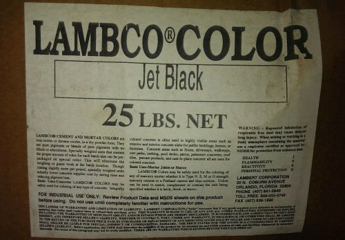 25lb Jet Black Cement and Mortar Color Pigment Lambco