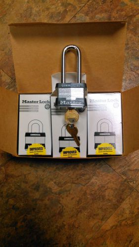 Master Lock 3KALF, 1-9/16&#034; Laminated Lock, 1-1/2&#034; Shackle, Keyed Alike, Box of 6