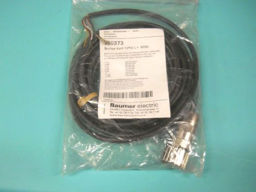 BAUMER ELECTRIC 130373 CABLE 12 PIN FEMALE CONNECTOR 5M LENGTH NEW IN PKG