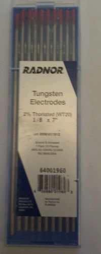 2% Thoriated WT20 Red TIG Welding Tungsten Electrode 1/8&#034;x6&#034;(3.2mmx150mm),10PK