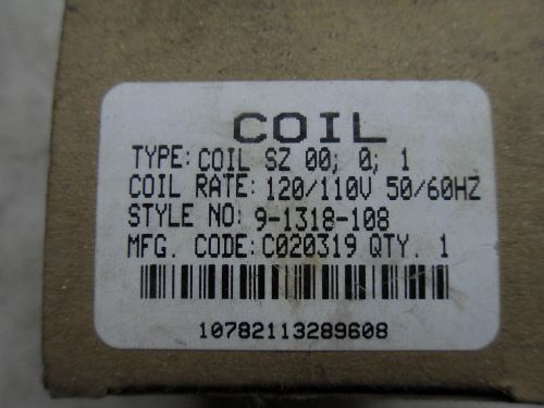 (x8-7) 1 used in box cutler hammer 9-1318-108 coil 120vac nema size 0 for sale