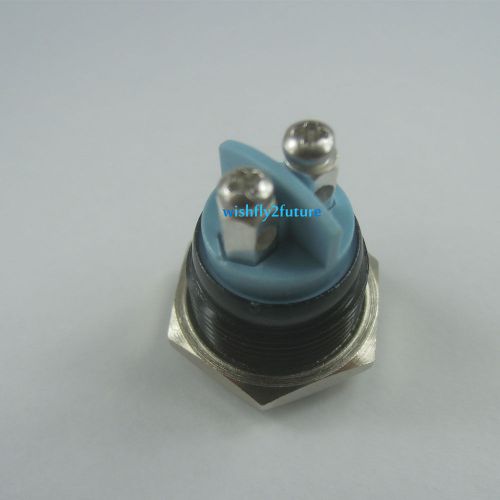 2x black 16mm anti-vandal button momentary stainless steel push button switch for sale