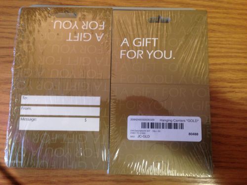 LOt OF 2 Hanging Gift Card Holders (50 per pack) GOLD