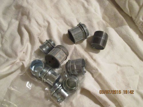 9 MISC (SOME 1&#034;)  ELECTRICAL CONDUIT FITTINGS    K AUC 3