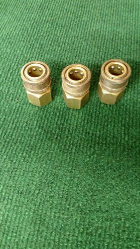 Pressure washer 3/8&#034; female (npt) brass quick connect coupler qty.3 for sale
