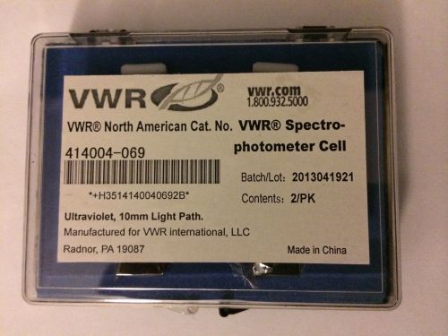 VWR Spectrosil Spectrophotometer Cells- 3.5 ml - 10 mm pathlength - Matched set