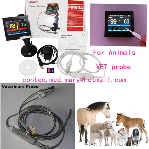 Pm60a, vet veterinary pulse oximeter, spo2 monitor pc software 3.5&#034; touch screen for sale