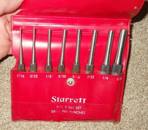 Starrett Drive Pin Punches Set of 8 in Case