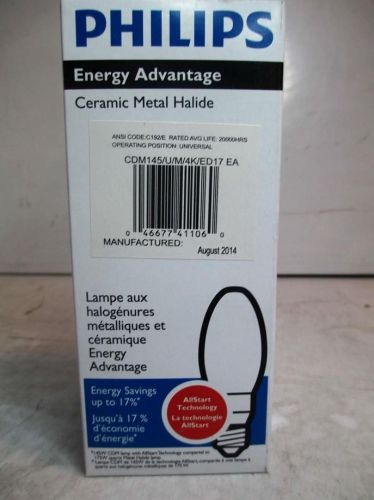 Philips energy advantage ceramic metal halide bulb cdm145/u/o/4k/ed17 for sale