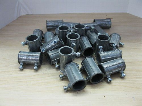 Contractor lot of (24) 1/2&#034; conduit coupling set screw type steel emt free ship for sale