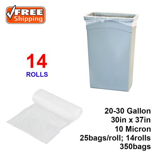 20-30 Gallon 10 Micron 30&#034; x 37&#034; High Density Can Liner / Trash Bag - 350 /Case