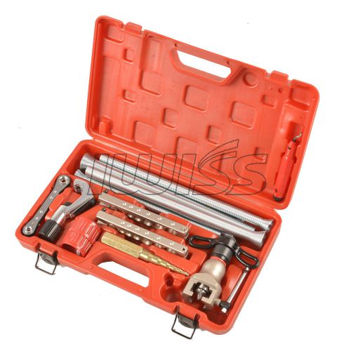 Iwiss 13pcs copper pipe  flaring tool kit with tube cutter deburring tool bender for sale