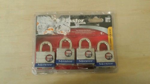Master Lock 3QLDHCHD Zinc Plated Steel Padlocks, 4-Pack 1-Key