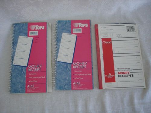 Lot 2-Part Money Receipts Some used, Selling the Blank &amp; Unused Carbonless Tops