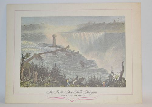 The Horse shoe Falls Niagara By W.H. Bartlett 1809-1854 Original Engraving