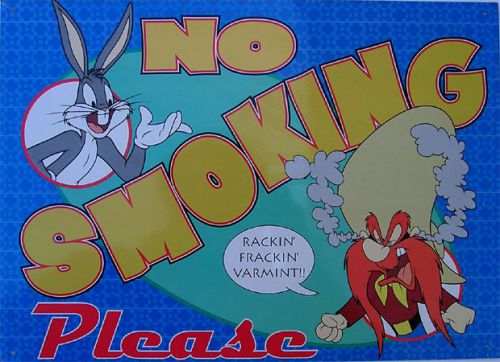 No Smoking Please Bugs Bunny Looney Tunes Cartoon Classic Metal Sign