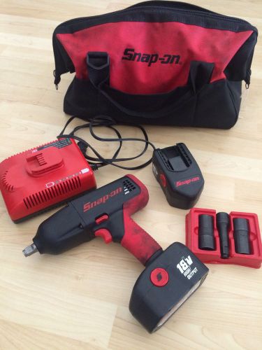 Snap-On CT6850 18V Cordless Impact Wrench With 2 Batteries, Charger, Carry Bag