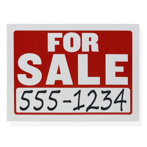 Jumbo 16 x 12-inch vinyl &#039;for sale&#039; sign - weatherproof non-fading for sale