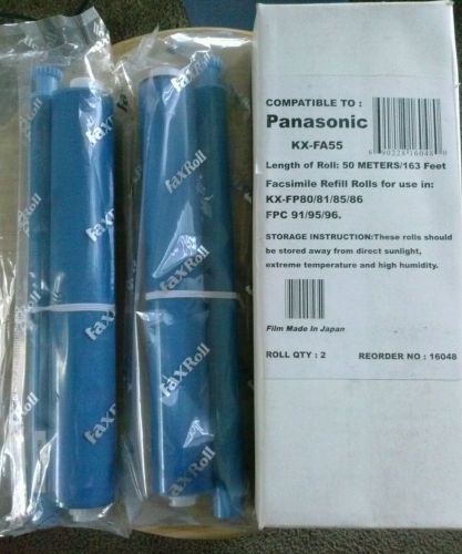 Panasonic Fax Replacement Ink Film KX-FA55 for KX-FP 2 Rolls Facsimile NIB LOOK