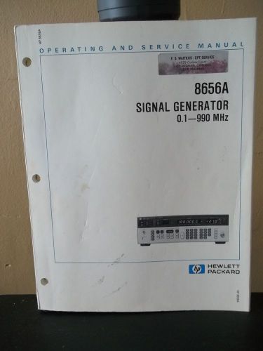 Hewlett Packard 8656A Signal Generator Operating manual
