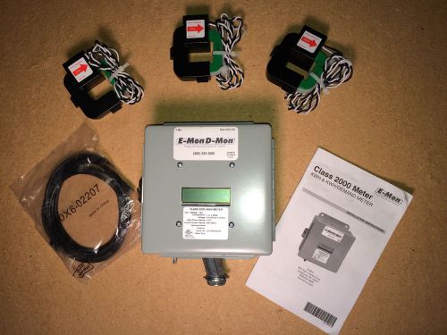 E-mon d-mon class 2000 120/208-240v three phase kwh meter 200 amp for sale