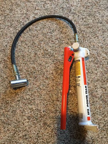 SPX Power Team P12 Hydraulic Hand Pump &amp; Hose - Looks Like Not Used Much At All