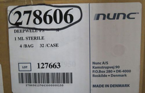 Case/32 nunc 96 deepwell plate non-treated 1.0ml # 278606 for sale