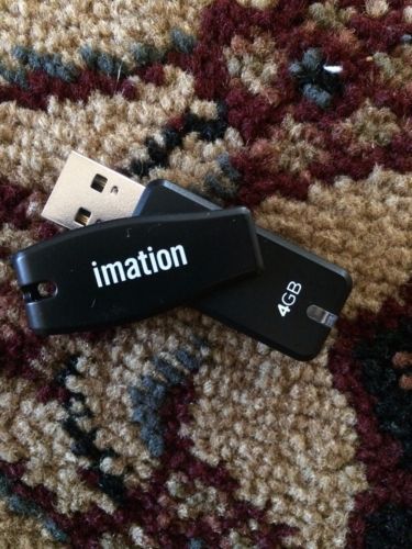 Imation Swivel USB Flash Drive, 4 GB 4GB Black