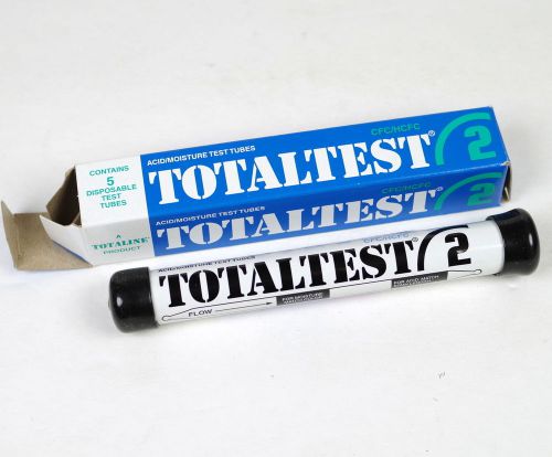 Totaline Totaltest 2 Acid Moisture Test Tubes Lot of 5 NEW OLD STOCK