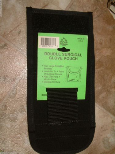 SFW DOUBLE SURGICAL DUTY BELT BLK GLOVE / MOUTH PIECE 2 LG POUCH HOLDER 4 PAIR