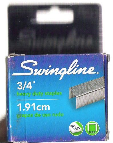 Swingline 3/4&#034; heavy duty staples 1000 per box 90-160 pages 35319 for sale
