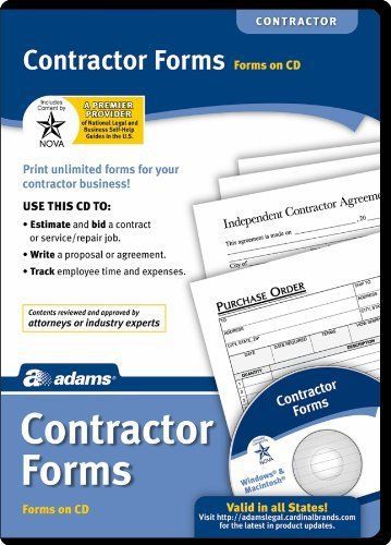 Adams Contractor Forms on CD, SS4301