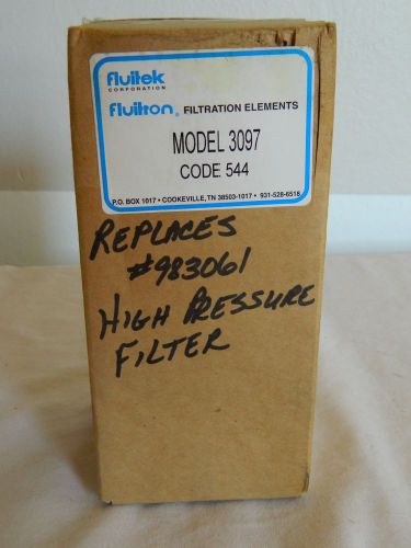 Fluitron High Pressure Filter Element - Model 3097 Code 544 NEW Replaces 983061
