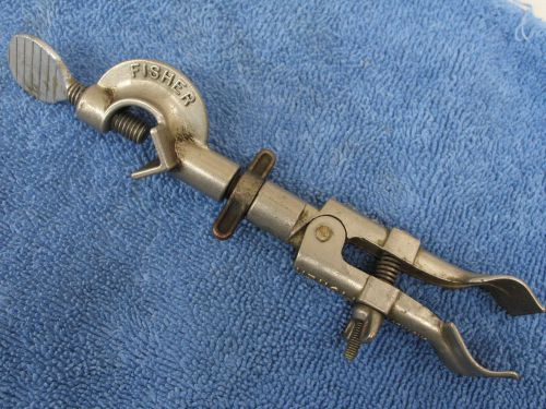 Vintage fisher castaloy lab old industrial scientific steampunk laboratory clamp for sale