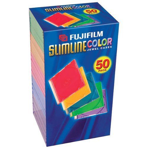 Fujifilm Media Color Slim Jewel Cases - 50 Pack