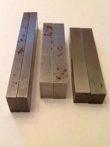 Machinist 3 Pairs Of Parallels Hardened Ground Tool Maker Made.