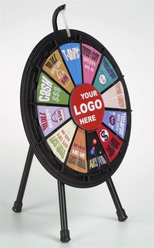 12 slot black table top 20 inch mini prize wheel for sale