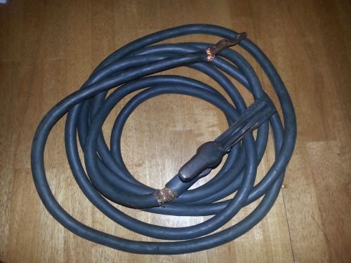 Welding ground cable (15 ft.) with tweco 300 amp clamp and lug for sale