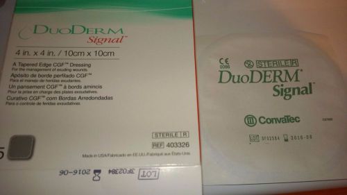 Duoderm signal hydrocolloid dressings by convatec: 4&#034; x 4&#034; square - box of 5 for sale
