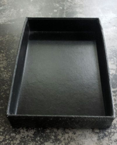 CHARLES UNDERWOOD BLACK OSTRICH LEATHER LETTER TRAY $425 RETAIL NEW