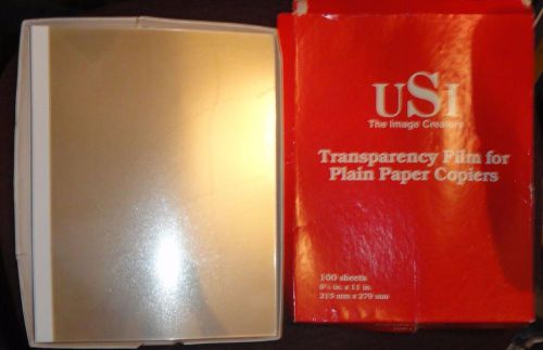 BOX WITH ABOUT 75 USI TRANSPARENCY FILM FOR PLAIN PAPER COPIERS - FREE S/H