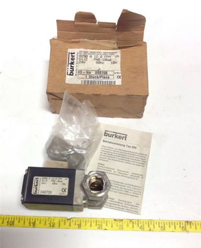 BURKERT 24V 50HZ 10W  VALVE  0290 A 12.0 FPM  048708