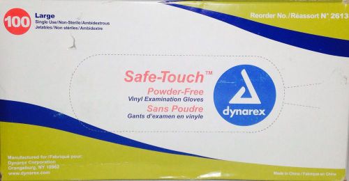 Dynarex 100 Vinyl Powder Free Glove Size Large Model 2613