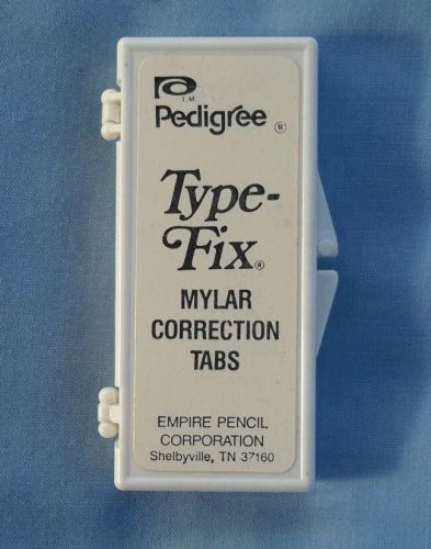 Pedigree Type-Fix Mylar Correction Tabs Empire Pencil Co  Typewriter
