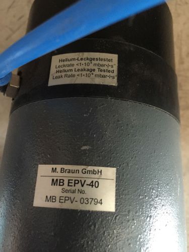 M. braun mb epv-40 high vacuum electro-pneumatic valve used ***must see*** for sale