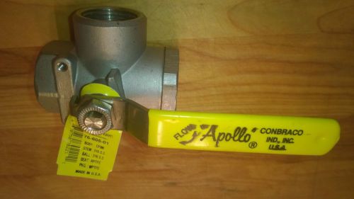 One 1&#034; NPT 3-way diversion Stainless Steel Apollo ball valve 76-605-01