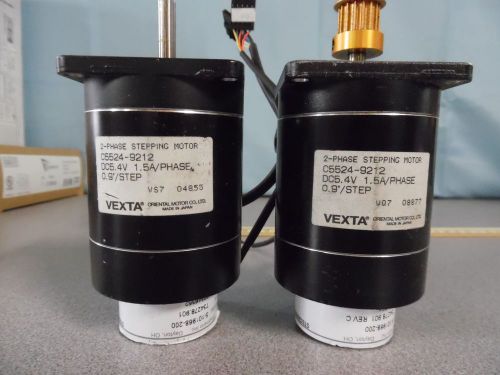 Lot of 2 Vexta Stepping Motors Model C5524-9212 2PH 5.4VDC