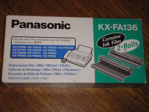 Genuine Panasonic Ink Film KX-FA136 Replacement Cartridge 2 Rolls