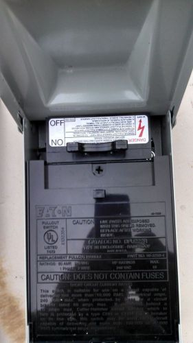 3 Cutler-Hammer DPU222R Pullout Switch Type 3R Enclosure-Rainproof 60A 240V 1PH