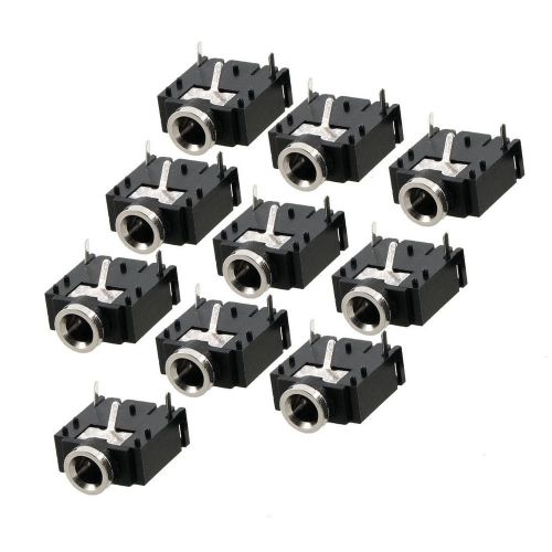 10 Pcs 3 Pin PCB Mount Female 3.5mm Stereo Jack Socket Connector CT